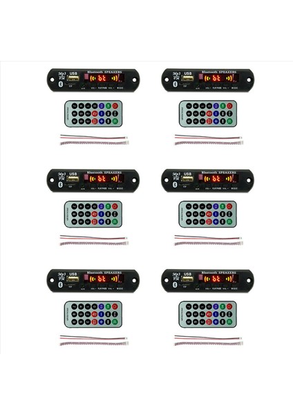 6x USB Mp3 Modülü Bluetooth 12V Mp3 Wma Kötü Çocuk Kurulu Ses Module Fm Aux USB Tf Radyo Araba Uzak Müzik Hoparlörü (Yurt Dışından)