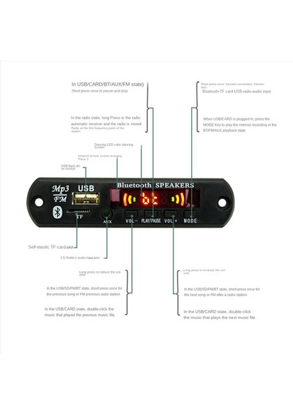 6x USB Mp3 Modülü Bluetooth 12V Mp3 Wma Kötü Çocuk Kurulu Ses Module Fm Aux USB Tf Radyo Araba Uzak Müzik Hoparlörü (Yurt Dışından) indirimleri