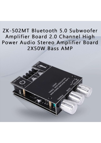 ZK-502MT Bluetooth 5 0 Subwoofer Amplifikatör Kartı 2 0 Kanal Yüksek Güçlü Ses Ses Stereo Amplifikatör Kartı 2X50W Bas Amp (Yurt Dışından)