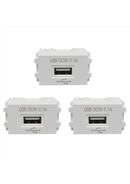 3x Telefon Şarj Paneli USB Güç Modülü 220V Soket 5V Transformatör 2 1A USB Şarj Gücü Soketi Anahtarlama Adaptörü (Yurt Dışından)