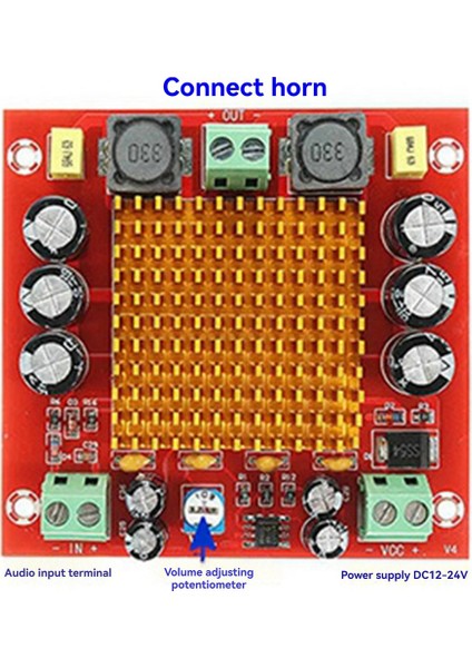 4pcs XH-M544 Mono 150W TPA3116DA Için Dijital Amplifikatör Kartı Ses Amplifikasyon Modülü Güç Kaynağı Voltajı 12-26V (Yurt Dışından) modelleri