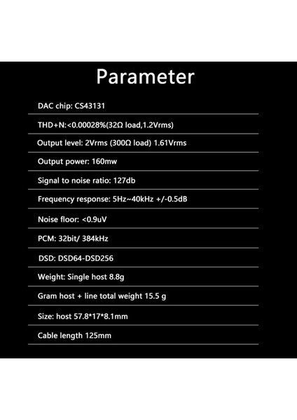 Dac CS43131 DSD256 Kulaklık Amplifikatör Tipi C/ios - 3 5mm Aux Adaptör Hıfı Audio Chip Amp Decoder Ios Android Telefon (Yurt Dışından) modelleri