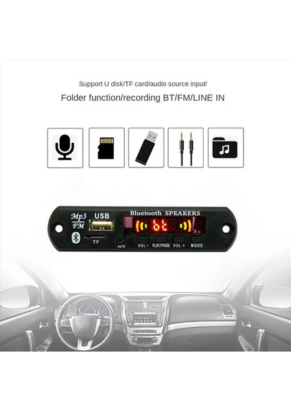 3x USB Mp3 Modülü Bluetooth 12V Mp3 Wma Kötü Çocuk Kurulu Ses Module Fm Aux USB Tf Radyo Araba Uzak Müzik Hoparlör (Yurt Dışından) fiyatları