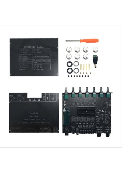 YS-AM100 Ktv Yüksek Güçlü Bluetooth Amplifikatör Kartı Mikrofon Sesi All-In-One 2 1 Kanal TPA3116D2 Amplifikatör Kartı (Yurt Dışından) fırsatları