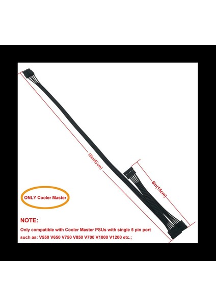 4x 5pin Ila 3 Sata Sabit Disk HDD Güç Kablosu Yalnızca Soğutucu Master V550 V650 V750 V850 V1000 V1000 Modüler Güç Kaynağı (Yurt Dışından) fiyatları