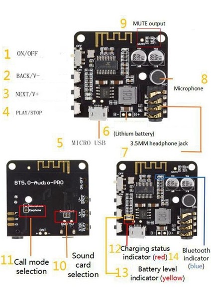 Bt5 0 Pro Audio Modülü+Kılıf Mp3 Audio Kodlayıcı Kart Mikrofon Kayıpsız Otomobil Hoparlör Ses Amplifikatörü Dıy Ses Alıcısı (Yurt Dışından) modelleri