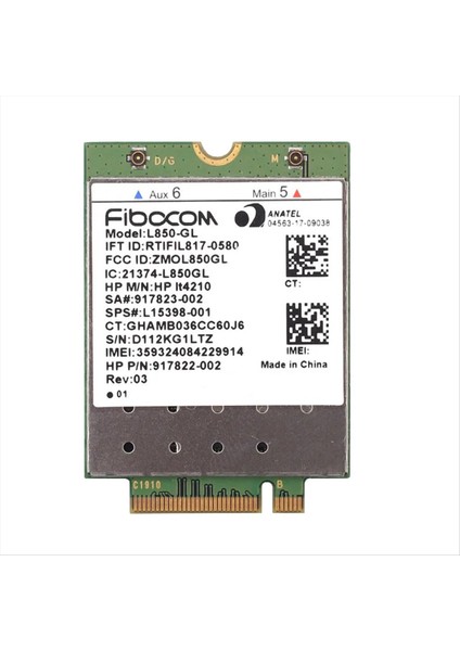 Hp 830 840 Için Fibocom 735 745 1040 4g Modül L850-GL LT4210 XMM7360 Çok Fonksiyonlu Kolaylık Modülü (Yurt Dışından)