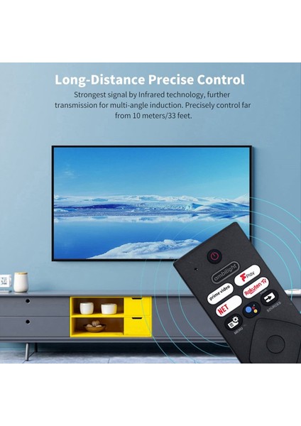 YKF474-B013 Philips Android 4K Hd Için Ses Uzaktan Kumandası 50PUS8506/12 50PUS8507/12 43PUS8505/12 Için LED Akıllı Tv (Yurt Dışından) modelleri