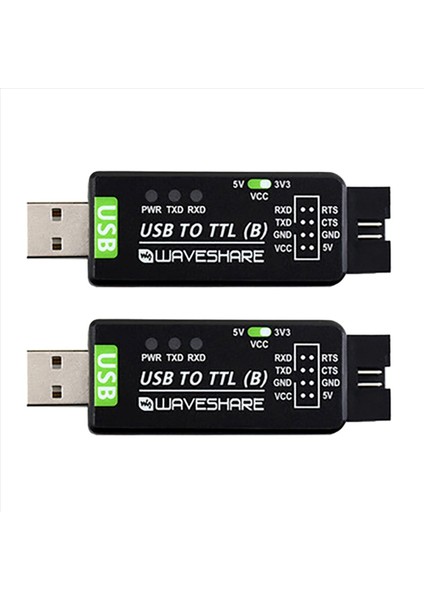 2x Waveshare Endüstriyel Sınıf USB - Ttl Dönüştürücü CH343G Seri Port Dönüşüm Modülü Desteği 5V/3 3V (Yurt Dışından) fırsatları