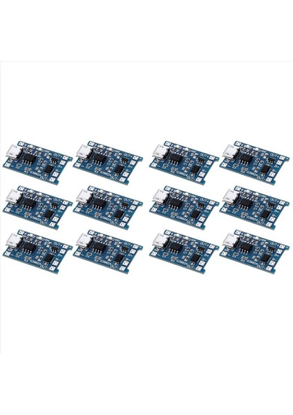 Pil Korumalı TP4056 Şarj Modülü Için 12 Pcs 18650 Bms 5V Mikro-Usb 1A Şarj Kartı 18650 (Yurt Dışından)