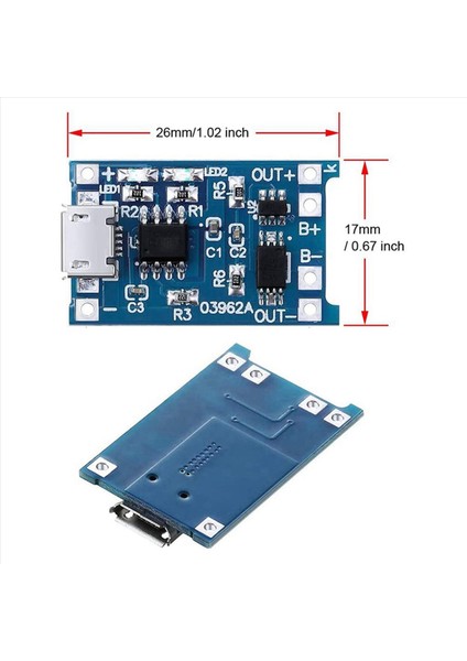 Pil Korumalı TP4056 Şarj Modülü Için 12 Pcs 18650 Bms 5V Mikro-Usb 1A Şarj Kartı 18650 (Yurt Dışından) modelleri