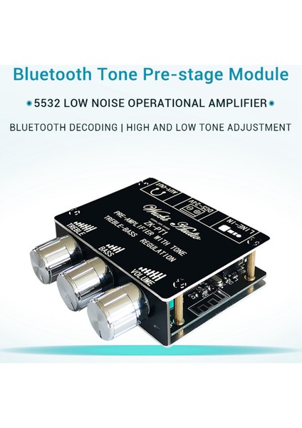 Bluetooth 5 0 Decoder Kart Çift Kanallı Stereo Düşük Gürültü Yüksek ve Düşük Tonu Modül Öncesi Amplifikatör Kart Zk-Pt1 (Yurt Dışından) fiyatları