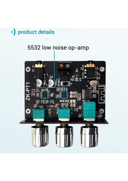 Bluetooth 5 0 Decoder Kart Çift Kanallı Stereo Düşük Gürültü Yüksek ve Düşük Tonu Modül Öncesi Amplifikatör Kart Zk-Pt1 (Yurt Dışından) indirimleri