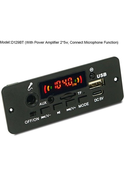 Bluetooth Uyumlu Ses Kod Çözücü Kart Amplifikatörü JQ-D129BT-A 2X5W Müzik Çalar Aksesuar Mp3 Wma Wav Flac Kayıpsız (Yurt Dışından) indirimleri