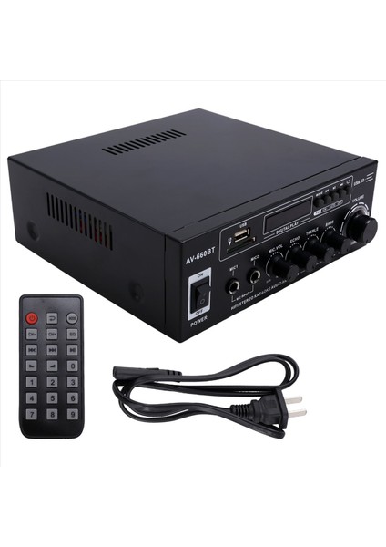 Av -660BT Bluetooth Ses Amplifikatörü - Güç Amplifikatör Desteği Bluetooth Fm Radyo USB Sd Kart ve Çift Mikrofon Girişleri Abd Fişi (Yurt Dışından) fırsatları