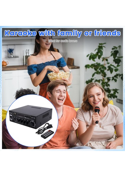 Av -660BT Bluetooth Ses Amplifikatörü - Güç Amplifikatör Desteği Bluetooth Fm Radyo USB Sd Kart ve Çift Mikrofon Girişleri Abd Fişi (Yurt Dışından) indirimleri