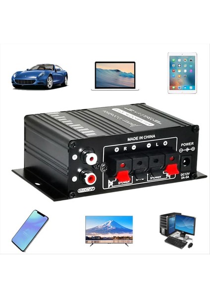 AK-270 Hıfı Amplifikatör 2 0 Kanal Ev Amp Bass &amp Treble Ayarı Ses Soulo Ses Ev Sinema Ses Sistemi DC12V Eu Fug (Yurt Dışından) modelleri