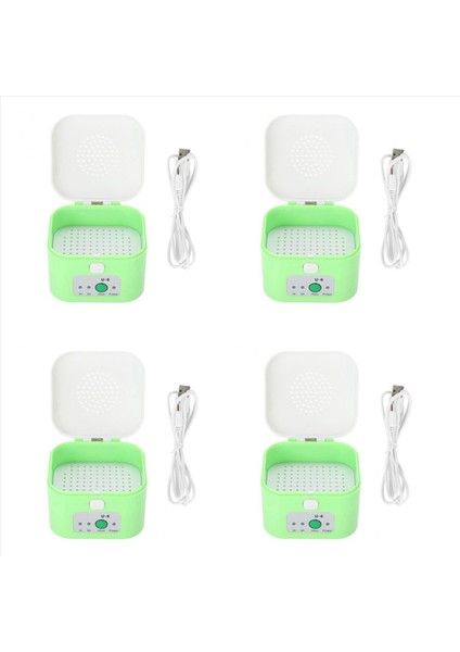 4x Elektrik Işitme Cihazı Nem Alıcı USB Kurutma Kutusu Nem Geçirmez Işitme Cihazları Kurutucu Kasa Kulak Bakımı Sağlığını Koruma (Yurt Dışından)