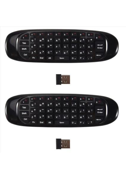 2x Mini Air Fare Sinek Hava Fare Kablosuz Klavye Air Ürün 9 0 8 1 Android Tv Kutusu/pc/tv Akıllı Tv Mini 2 4g (C120) (Yurt Dışından)