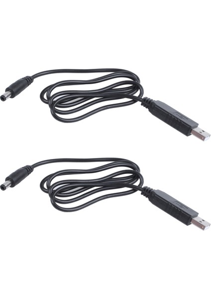 2x USB Dc 5V - Dc 12V 2 1mm x 5 5mm Modül Dönüştürücü Dc Barrel Erkek Konektör Jack Güç Kablosu Fiş (Yurt Dışından)