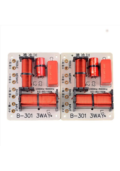 4pcs 150W 3 Yolu Ses Hoparlör Crossover Treble + Orta Kademe + Bas Crossover Hoparlörler Filtre Frekans Bölücü 1000 5000Hz (Yurt Dışından) modelleri