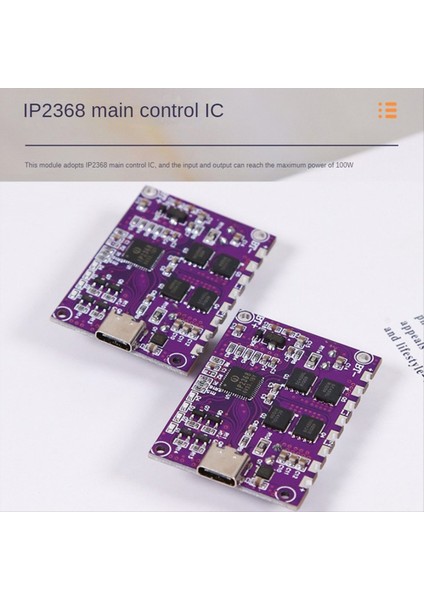 IP2368 Çift Yönlü 100W Hızlı Şarj Modülü Buck-Boost-C Tip 4s Lityum Pil Yüksek Güçlü Hızlı Şarj Kurulu (Yurt Dışından) modelleri