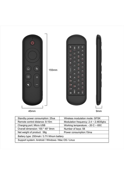 Mini Bluetooth 5 0 Klavye 2 4g Kablosuz Hava Fare Arka Işığı Sesli Bilgisayar Dizüstü Bilgisayar Android Tv Kutusu (Yurt Dışından) modelleri
