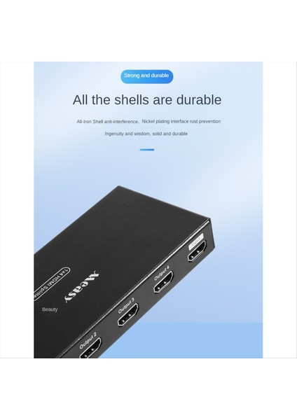 Ölçüm 1&#39 De 4 Out Video 4 Bağlantı Noktası HDMI Uyumlu Ayırıcı 1x4 Destek 3D 4K 30Hz Ab ile Ayrıştırıcı (Yurt Dışından)