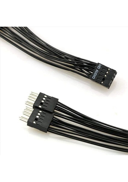 2x Anakart Audio Hd Uzatma Kablosu 9pin 1 Dişi - 2 Erkek Y Ayırıcı Kablosu Pc Için Siyah 10 cm (Yurt Dışından) indirimleri