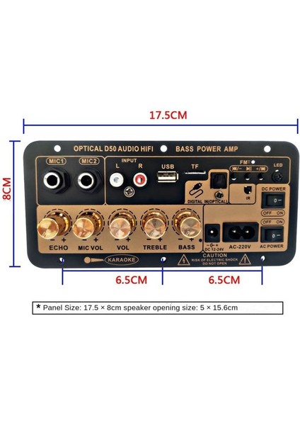 Optik Sesli Bluetooth Amp USB Fm Radyo Tf Player Dıy Audio Subwoofer ile D50 Amplifikatör Kartı Ev Için Araba-Ab Fişi (Yurt Dışından) fiyatları
