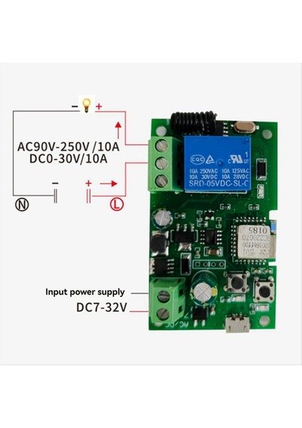 Akıllı Kablosuz Röle Modülü Rf Uzaktan Ses Kontrolü Tek Kanal Inç Kendi Kendine Kol Smart Anahtar (Yurt Dışından) modelleri