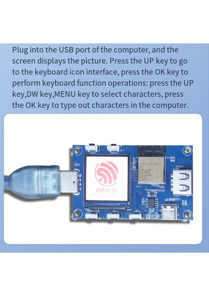 ESP32S3 USB Otg Değerlendirme Test Kurulu Wi-Fi ve Ble5 0 Kablosuz Işlevsellik Geliştirme Kurulu Modülünü (Yurt Dışından) modelleri