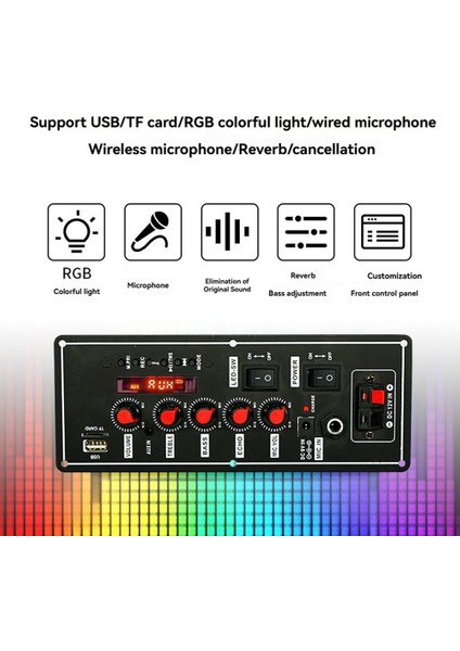 20W Bluetooth Audio Decoder Amplifikatör Kartı 7 4V Mp3 Mp3 Subwoofer Mikrofon Amp Araç Müziği Kayıpsız Ağır Bas Ses (Yurt Dışından) fiyatları