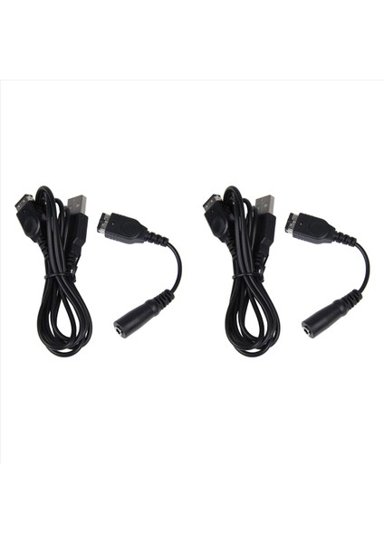Nintendo Gameboy Advance Gba Sp Için 2x Şarj Kablosu ve 3 5mm Kulaklık Kulaklık Jak Adaptör Kordon Kablosu (Yurt Dışından)