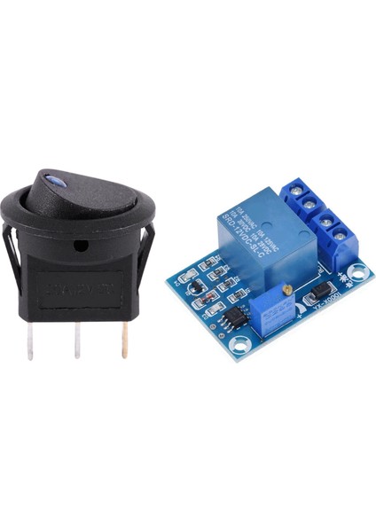 12V LED Inverter Sallanan Rocker Anahtar Yuvarlak Spst Mavi YX-X0001 Dc 12V Pil Alt Voltaj Yönetim Modülü (Yurt Dışından)