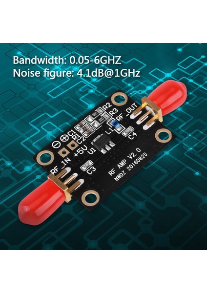 5V 20 Db Rf Geniş Bant Düşük Gürültü Amplifikatör Modülü 0 05-6g Yüksek Doğrusallık Yüksek Kazanç Lna Darlington Amp Kurulu Rf Fm Hf Vhf (Yurt Dışından) modelleri