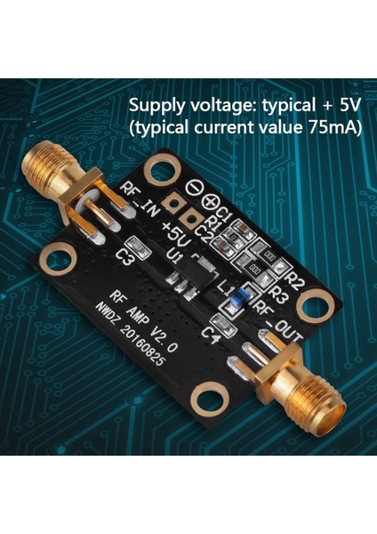 5V 20 Db Rf Geniş Bant Düşük Gürültü Amplifikatör Modülü 0 05-6g Yüksek Doğrusallık Yüksek Kazanç Lna Darlington Amp Kurulu Rf Fm Hf Vhf (Yurt Dışından) fırsatları