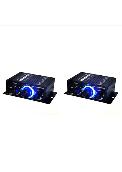 2x Mini Stereo Amplifikatör DC12V Çift Kanallı Hi-Fi Audio Player Cep Telefonu DVD Girişini (Yurt Dışından)