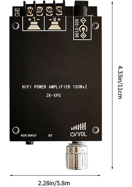 Zk-Xps 5 0 Bluetooth Güç Amplifikatör Kartı Çift 150W Kanal Amplifikatör Kartı Ses Kutusu Için Kısa Devre Koruma ile (Yurt Dışından) modelleri