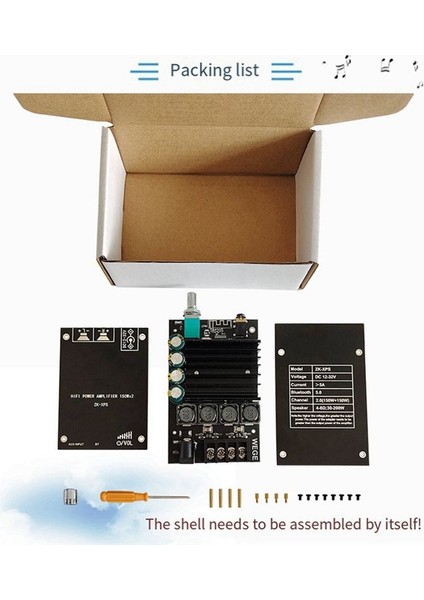 Zk-Xps 5 0 Bluetooth Güç Amplifikatör Kartı Çift 150W Kanal Amplifikatör Kartı Ses Kutusu Için Kısa Devre Koruma ile (Yurt Dışından) indirimleri