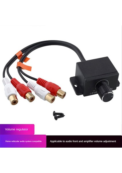 Araba Ses Amplifikatör Bas Seviyesi Uzak Hacim Kontrol Knob 2rca Erkek ve Kadın Girdi ve Çıkış Araç Hacmi Regülatörü (Yurt Dışından) fırsatları