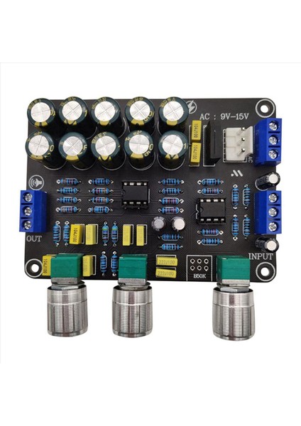 2x Çift NE5532 Ton Preamp Kartı Ses Tiz Bas Ayar Ekolayzer Önsöz Tonu Kontrol Ön Plan (Yurt Dışından) fiyatları