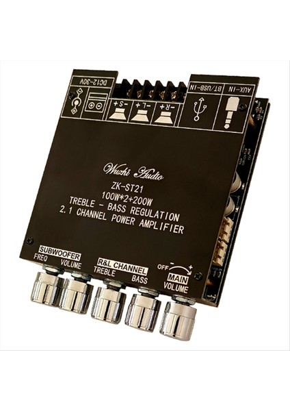 ZK-ST21 Bluetooth Dijital Amplifikatör Kart 2 1 Kanal 100WX2+200W Subwoofer Chip TPA3221 Hıfı Stereo Amplifikatör Kart (C) (Yurt Dışından) indirimleri