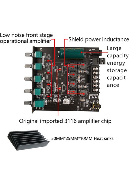 TPA3116D2 ZK-TB21 TPA3116D2 Bluetooth 5 0 Subwoofer Amplifikatör Kartı ile Dijital Ses Amplifikatör Kartı Çift Kanal (Yurt Dışından) fiyatları