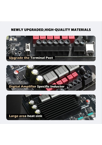 Yeni S200HS Bluetooth 5 2 Subwoofer Dijital Amplifikatör Kart 2 1 Kanal 100W+100W+200W Geniş Voltaj 12-24V Stereo Hıfı (Yurt Dışından)