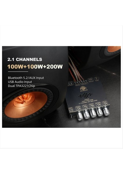Yeni S200HS Bluetooth 5 2 Subwoofer Dijital Amplifikatör Kart 2 1 Kanal 100W+100W+200W Geniş Voltaj 12-24V Stereo Hıfı (Yurt Dışından) indirimleri