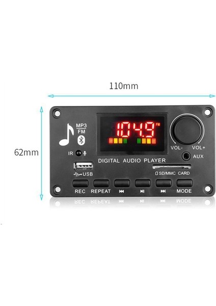 Renkli Ekran Mp3 Çalar Kod Çözücü Panosu 2X40W Amplifikatör Çağrı Kaydı Bt Araba Fm Radyo Modülü Desteği Tf USB Aux 3 5 Wav (Yurt Dışından) indirimleri