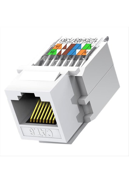 10 Paket Cat6 RJ45 Keystone Jack Alet Daha Az Delme Aracı Yok Modül Kuplör (Yurt Dışından)