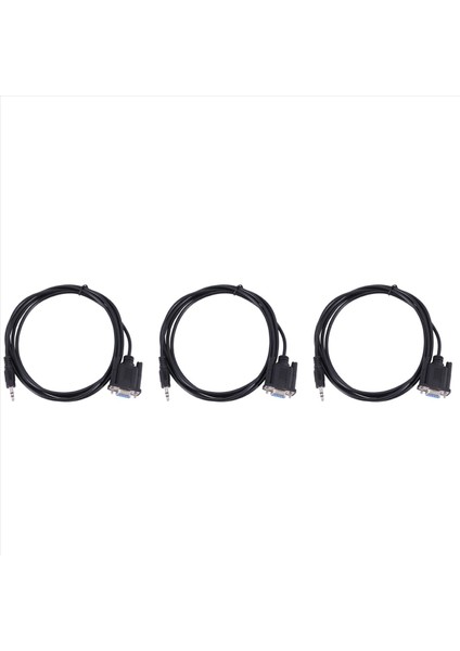 3x Db9 9 Pin VGA Dişi Kablo Db 9 Dişi Ila Trs 3 5mm (1/8in) Trs Stereo Erkek Seri Veri Kablosu-6 Ayak (Yurt Dışından)