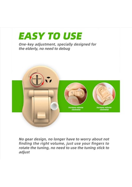 2x Işitme Cihazları Küçük Iç Kulak Görünmez Işitme Cihazı Ayarlanabilir Kablosuz Mini Sol Kulak En Iyi Ses Amplifikatörü (Yurt Dışından) fırsatları